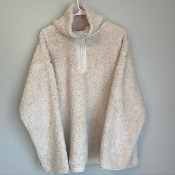Chaps Cream Sherpa Sweatshirt - Picture 1 of 5
